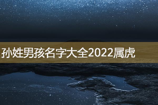 孙姓男孩名字大全2022属虎