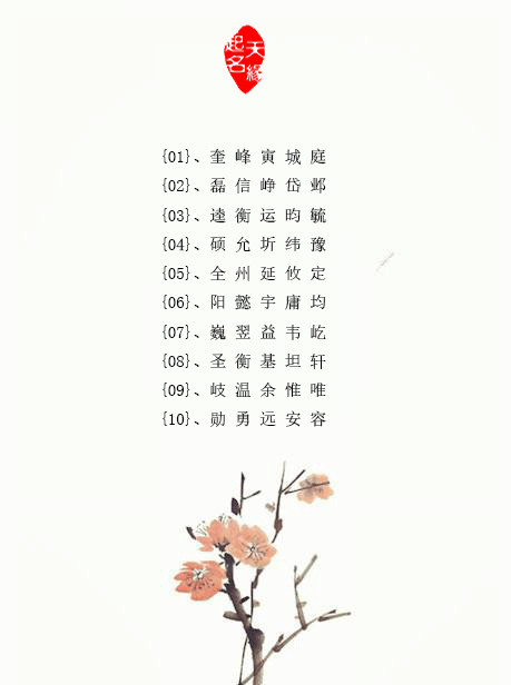 取名大全：宝宝起名五行缺土男孩起名